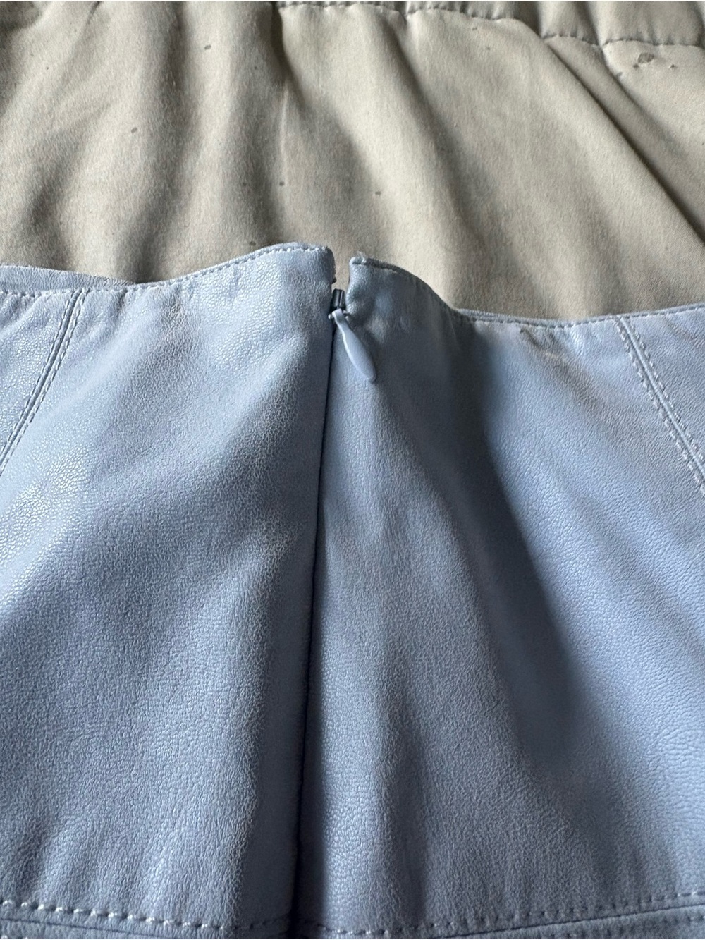 Free people Pleather mini Skirt-Blue - Picture 3 of 6